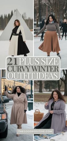 Black Outfit Winter, Curvy Winter Outfits, Midi Skirt Outfit Winter, Autumn Outfits Curvy, Church Outfit Winter, Travel Looks, Midi Outfits, Cold Weather Outfits Winter, Plus Size Winter Outfits