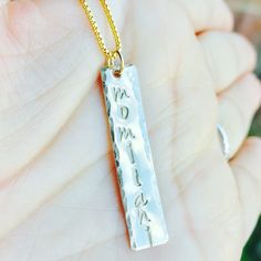 Hawaiian Name Necklace, Gold Bar Necklace - Natashaaloha, jewelry, bracelets, necklace, keychains, fishing lures, gifts for men, charms, personalized, Personalized Gold Bar Necklace, Hawaiian Names, Gold Bar Necklace Personalized, Hawaiian Necklace, Necklace Bar, Name Necklace Gold, Hawaiian Jewelry, Necklace Ideas, Gold Filled Necklace