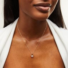 Exude a sophisticated vibe when you wear this lab-created diamond solitaire teardrop pendant. 14K gold A 1 ct. round certified lab-created diamond solitaire sparkles inside an open teardrop-shaped frame F color/SI2 clarity Includes certification card 18.0-inch cable chain; lobster claw clasp Classic 14k Gold Teardrop Pendant Diamond Necklace, Classic 14k Gold Teardrop Diamond Necklace, Formal Teardrop 14k Gold Diamond Necklace, Formal 14k Gold Teardrop Diamond Necklace, Classic Teardrop Diamond Solitaire Necklace, Gold Pear-shaped Solitaire Necklace For Formal Occasions, Gold Solitaire Necklace With Brilliant Cut Pear-shaped, Classic Teardrop Solitaire Necklace With Diamond Accents, Classic Solitaire Teardrop Necklace With Diamond Accents