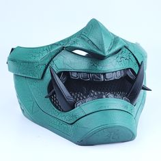 The mask is a nod towards ancient Japanese mythical figures, the Oni, updated for the modern age with a half-face design and cyberpunk accents. Details: We have padded the inside of the mask for your facial comfort. The mask can stay on your face for a long time in the activity you use. It does not cause pain on your face and you can breathe comfortably. It is very robust in your activities with its high filling and extra layer thickness. You can adjust it according to your face with its adjustable straps. If you wear glasses, you can use the mask with glasses. Suitable for your cosplay events, Halloween events, festivals, parties, and to wear with your daily outfits. If you'd like to see more japanese-style cyberpunk masks, then head over to our cyberpunk oni mask collection. Cyberpunk Oni Mask, Oni Half Mask, Cyberpunk Oni, Mask With Glasses, Cyberpunk Masks, Cyberpunk Mask, Style Cyberpunk, Futuristic Helmet, Kitsune Mask