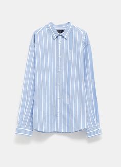 La chemise Simon Shirt Portugal Fits, Business Logos, Cool Socks, Split Hem, Blue Shirt, Fashion Details, Coat Dress, Cotton Poplin, T Shirt Top