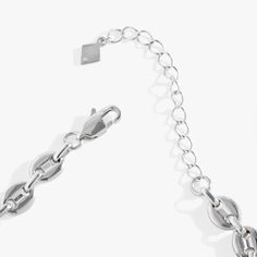 Crafted to be worn every day, this stainless steel necklace is tarnish-resistant, so you can feel confident when you wear it on repeat. Inspired by the timeless elegance of nautical design, this chain necklace features interlocking links that mirror the sturdy chains used on ships. It's a perfect blend of boldness and sophistication, making it a standout style for any OOTD. Modern Chunky Chain Stainless Steel Necklace, Modern Stainless Steel Necklace With Chunky Chain, Modern Metal Chain Necklace, Modern Stainless Steel Chunky Chain Necklace, Modern Metal Necklace With Cable Chain, Minimalist Chunky Chain Stainless Steel Necklace, Formal Stainless Steel Link Chain Necklace, Minimalist Stainless Steel Necklace With Chunky Chain, Modern Silver Chain Necklace With Adjustable Chain