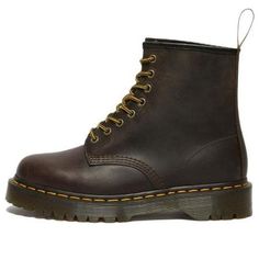 Dr. Martens 1460 Bex Crazy Horse Leather Lace Up Boots 'Dark Brown' 27894201 Classic Brown Work Boots For Streetwear, Leather Lace Up Boots, Crazy Horse, Leather Lace, Stylish Sneakers, Dr. Martens, Lace Up Boots, Leather And Lace, Perfect Pair