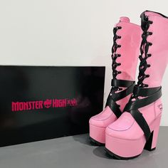 Monster high X YRU Draculaura Shoes IN HAND Size... - Depop Monster High Shoes For People, Draculaura Clothes