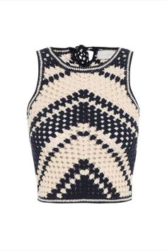 ZIMMERMANN Summer Swim 23 Chevron Crochet, Resort Wear For Women, Striped Midi Skirt, Crochet Tank Top, Crochet Tank, Cotton Crochet, Feminine Look, Cotton Top, Color Stripes