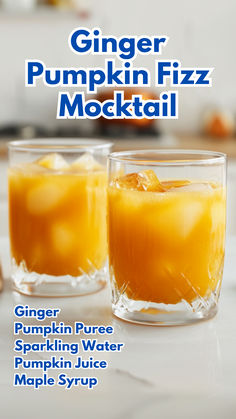 Ginger Pumpkin Fizz Mocktail Pumpkin Mocktails, Fall Drinks Alcohol Recipes, Pumpkin Fizz, Drinks For Fall, Fall Drinks Alcohol, Fizz Mocktail, Cocktail Cards