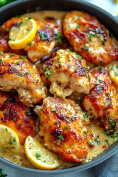 Creamy Garlic Chicken Awesome Chicken Recipes, Downshiftology Recipes Chicken, Chicken And Mash Potatoes Recipes, New Chicken Dinner Ideas, Chicken Filet Recipe Dinners, Healthy Homemade Meals, December Food Ideas, Medditeranean Food Recipes Chicken, Chicken Pan Recipes