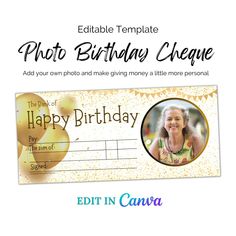 a birthday card with an image of a woman