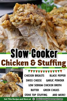 the flyer for slow cooker chicken and stuffing