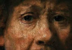 an old man's face is shown in this painting