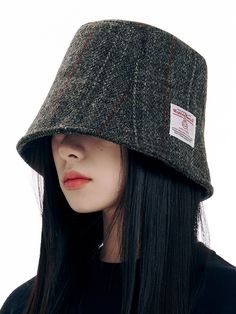 Editor's NotesLUOESPAC presents street-style accessories that add a unique and stylish accent to your appearance. - Bucket hat style- Made of pure wool from Harris Tweed- Plaid pattern- Bar-tack design- Harris tweed patch on the side- Casual and stylish mood Measurements (in.)One Size- Circumference: 24.02in.- Crown: 6.69 in. Composition & Care- Material: 100% Wool- Please refer to the care label Designer- by LUOESPAC Trendy Wool Hat For Winter, Trendy Wool Winter Hat, Trendy Winter Wool Hat, Casual Wool Bucket Hat With Curved Brim, Wool Winter Bucket Hat, Casual Wool Brimmed Cloche Hat, Casual Wool Cloche Hat With Short Brim, Casual Flat Cap Felt Hat For Winter, Tweed Winter Cap