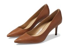 LAUREN Ralph Lauren Lanette Pump - Women's Shoes : Deep Saddle Tan Super Soft Leather : Top off your favorite dress with this LAUREN Ralph Lauren Lanette Pump. Leather upper. Slip-on construction. Pointed-toe silhouette. Brand logo detail at back. Breathable synthetic lining. Lightly padded footbed for added comfort. Rubber outsole. Wrapped heel. Imported. Measurements: Heel Height: 2 3 4 in Weight: 8 oz Product measurements were taken using size 7.5, width B - Medium. Please note that measurements may vary by size. Weight of footwear is based on a single item, not a pair. Winter Inspo, Adorable Outfits, Wrap Heels, Ralph Lauren Womens, Curtain Decor, Favorite Dress, Leather Top, Lauren Ralph Lauren, Women's Pumps