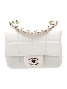 Chanel Shoulder BagFrom the Cruise 2023 Collection by Virginie ViardWhite LambskinInterlocking CC Logo & Chain-Link AccentGold-Tone HardwareChain-Link Shoulder StrapSingle Exterior PocketLeather Lining & Dual Interior PocketsTurn-Lock Closure at FrontIncludes Box & Dust Bag Elegant White Quilted Bag, White Quilted Evening Bag, White Quilted Bag For Formal Occasions, White Leather Shoulder Bag With Cc Turnlock Closure, Luxury White Quilted Shoulder Bag, Luxury White Shoulder Bag With Cc Turnlock Closure, Designer White Shoulder Bag With Cc Turnlock Closure, White Evening Bag With Cc Turnlock Closure, White Bags With Cc Turnlock Closure For Evening