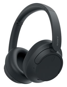 the sony headphones are black and have bluetooths on it's ears