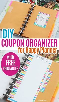 the coupon organizer for happy planner with free printables