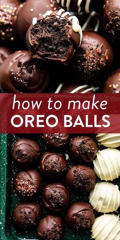 how to make oreo balls with chocolate frosting and sprinkles on top