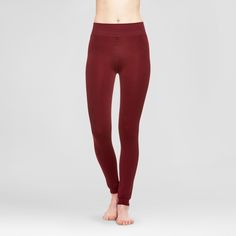 Wander by Hottotties Women's Velvet Leggings - Stretch Winter Activewear Long Pants, Sporty High Waist Leggings For Winter, Full Length Yoga Bottoms For Winter, High Waist Yoga Tights For Fall, Winter Leggings With Elastic Waistband And Stretch, Winter Comfort Stretch Solid Pants, Winter Full Length Leggings With Elastic Waistband, Comfort Stretch Solid Winter Pants, Winter Stretch Leggings With Elastic Waistband