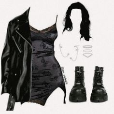 Look Grunge, Looks Black, Alternative Outfits, Mode Vintage, Teen Fashion Outfits, Polyvore Outfits