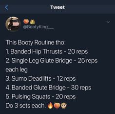 tweet about body routine