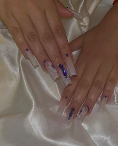 Classy Blue Nails, Prom Nails Acrylic Classy, Classy Spring Nails, Prom Nails Acrylic, Spring Nails 2022, Nail Designs Acrylic, Best Summer Nails, Hoco Nails