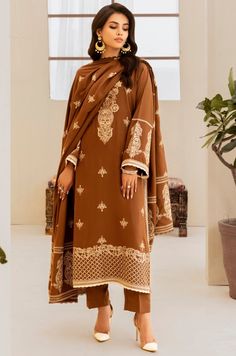 Mohagni MWS-02 Woolen Winter Collection Original brand suit fabric and photography lite diffrance in actual print. Winter Long Sleeve Salwar Kameez With Printed Motifs, Traditional Winter Unstitched Suit With Printed Motifs, Winter Cotton Sets With Dupatta, Winter Unstitched Suit With Printed Motifs, Unstitched Brown Lawn Suit With Printed Motifs, Brown Unstitched Lawn Suit With Printed Motifs, Unstitched Brown Sets With Dupatta, Brown Dupatta Set For Eid, Brown Sets With Dupatta For Eid