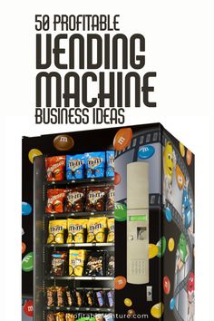 a vending machine is shown with the words, 50 portable wedding machine business ideas