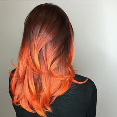 Orange Hair DON'T care... @kateloveshair #hair #haircolor #orange Grey Balayage, Cheveux Oranges, Fire Hair, Ombré Hair, Ombre Hair Color, Red Hair Color, Colorful Hair, Orange Hair