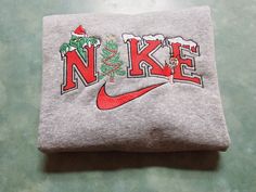 I just added a new item to eBay, Grinch Vintage Nike Design Custom Embroidered Sweatshirt/Hoodie! #eBay #eBaySeller Christmas Nike, Grinch Hoodie, Custom Embroidered Sweatshirt, Nike Design, Nike Sweatshirt, Custom Nikes, Nike Sweatshirts, Embroidered Sweatshirt, Embroidered Sweatshirts