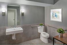 Public Bathroom Decor, Chiropractor Office Design, Office Restroom, Chiro Office, Healing Place