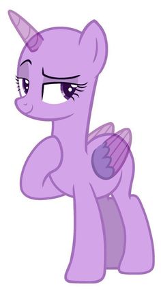 a little pony with big eyes and purple hair