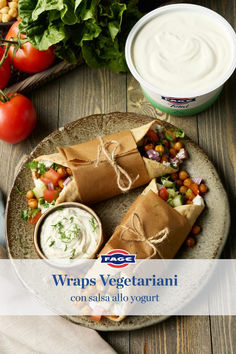 Wraps vegetariani velocissimi da preparare con la nostra salsa a base di FAGE Total 2%! 🌯 Ricco di proteine, denso, cremoso e freschissimo! 😋 Semplicemente il top!! 😋