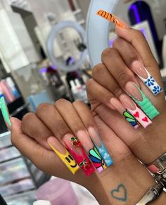 Nail Freestyle, Hard Nails, Short Square Acrylic Nails