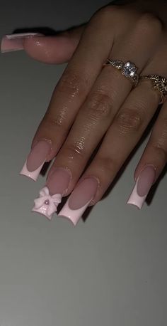 French Tip Acrylic Nails, French Acrylic Nails, Short Square Acrylic Nails, Nail Idea, Long Square Acrylic Nails, Unique Acrylic Nails, Bling Acrylic Nails, Acrylic Nails Coffin Short