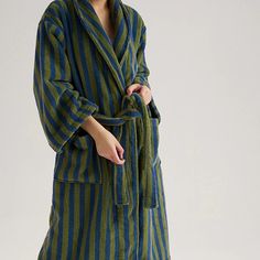 Cotton Bathrobe, Cotton Loungewear, Blonde Hair Looks, Belt Tie, Waist Belt, Sleeve Cotton, Night Dress