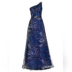 Reposhing This Item I Purchased From @Sarahmbonnar. Loved It, It’s Stunning, But Sadly It Didn’t Work For Me. Was Hoping It Would Work For My Son’s Upcoming Wedding. Currently On The Saks Website For $1795 - Nwt Questions? Leave A Comment Below! Blue Black Tie Dress, Opera Gown, White Butterfly Dress, Embroidered Organza Dress, Organza Dresses, Whimsical Butterfly, Organza Gown, Floral Print Gowns, Organza Gowns