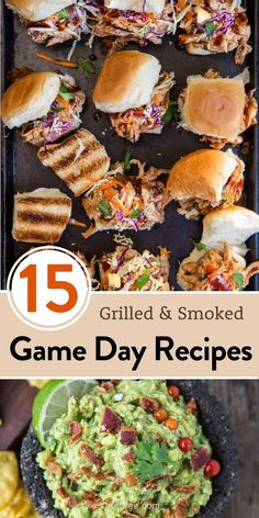 grilled and smoked game day recipes with text overlay