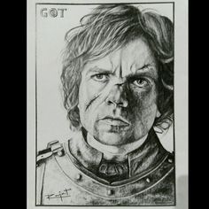 a drawing of a man in armor with the words got it written on his face