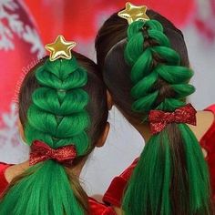 Tree Braids, Makeup Clothes, Girls Braids, Holiday Hairstyles, Christmas Hair, Crazy Hair Days, Crazy Hair