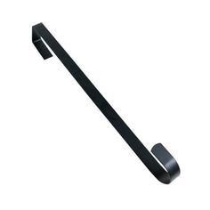 a black metal handle on a white background