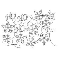 an embroidery pattern with snowflakes and the words, oh oh oh oh oh