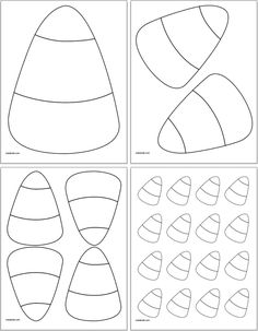 four different shapes that are in the shape of candy canes