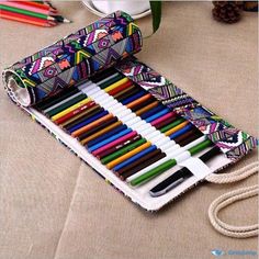 OrcaJump - Professional Canvas Pencil Case for Colored Pencils Canvas Pencil Case, Pencil Case, Colored Pencils, Pencil, Sewing, Canvas, Pattern, Quick Saves, Color