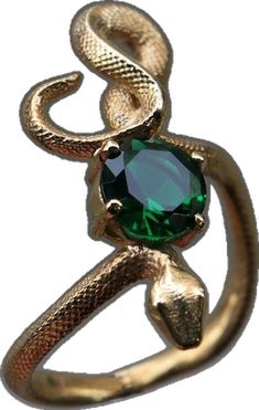 Green Snake Ring Gift, Green Snake Ring For Gift, Snake Jewelry, Ring Emerald, Gold Snake, Plated Ring, Gold Plated Rings, 925 Sterling Silver Ring, Sterling Silver Ring