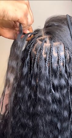 Large Micro Braids, Micro Braids Human Hair, Baddie Braids, Braids Hairstyles Ideas, Micro Braids Hairstyles, Big Box Braids Hairstyles, Goddess Braids Hairstyles, Braided Cornrow Hairstyles, Box Braids Hairstyles For Black Women