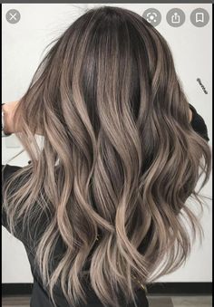 Light Bolyoge On Brown Hair, Long Hair With Highlights Blonde, Brown Hair With Really Blonde Highlights, Rich Brown Ombre Hair, Ash Brown Balayage Shoulder Length, Ashley Brown Hair, Hair Color For Growing Out Roots, Lived In Mushroom Brown, Beige Bronze Hair