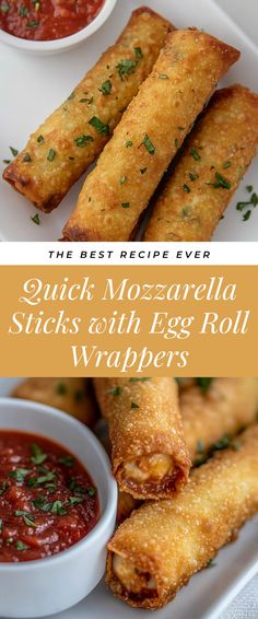 Image for Quick Mozzarella Sticks with Egg Roll Wrappers