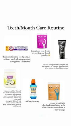 Teeth Care Routine, Mouth Care, Oral Care Routine, Hygiene Routine, Vie Motivation, Teeth Care