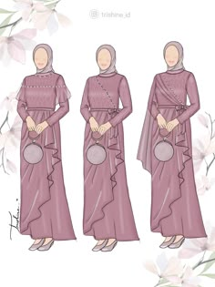 Inspirasi desain by trishine Design Long Dress, Dress Pesta, Bridesmaid Groomsmen, Bridesmaid Attire, Fashion Drawing Dresses