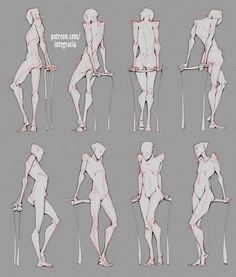 various poses and postures for the human figure