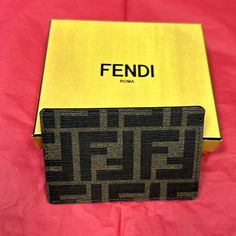 New Fendi Credit Card Holder Tags Detached Comes With Box Height: 8cm Width: 10cm Designer Brown Card Holder, Designer Brown Card Holder As Gift, Designer Brown Card Holder For Gift, Designer Brown Card Holder For Formal Use, Designer Brown Card Holder For Formal Occasions, Fendi Bag Charm, Fendi Fur, Pom Pom Bag Charm, Fendi Pink